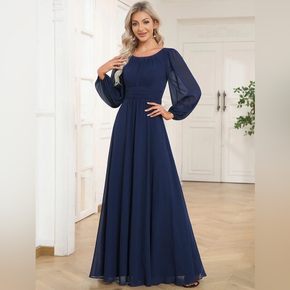 EVER PRETTY Elegant Navy Blue Evening Gown Size 1XL